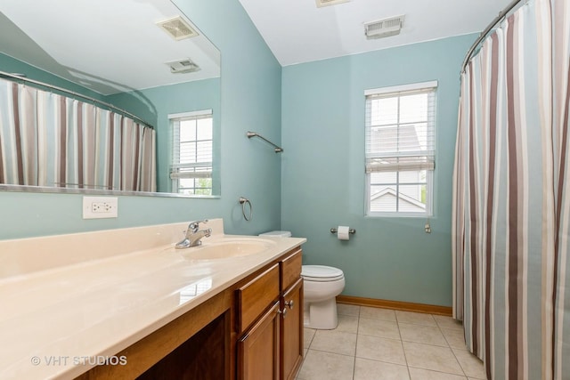685 Veronica Ct, New Lenox, IL 60451 - bathroom with tile patterned floors, vanity, toilet, and baseboards