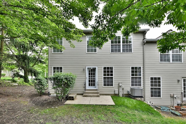 3244 Foxridge Ct, Woodridge, IL 60517 - rear view of property with a patio, central AC unit, and a lawn
