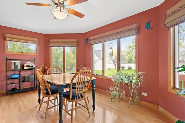 1065 Cedar Creek Dr, Lake Zurich, IL 60047 - dining area featuring light wood finished floors, healthy amount of natural light, and baseboards