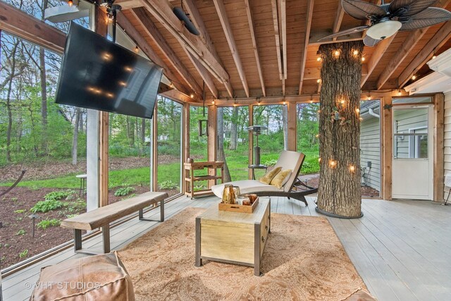 42W142 Ravine Dr, Saint Charles, IL 60175 - sunroom featuring a ceiling fan and healthy amount of natural light