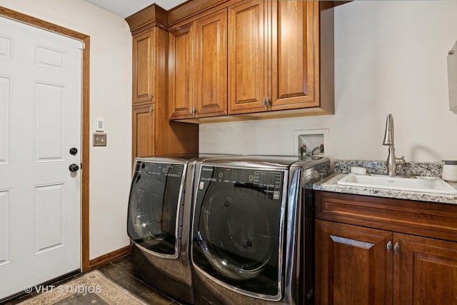 42W142 Ravine Dr, Saint Charles, IL 60175 - washroom with cabinet space, separate washer and dryer, and baseboards