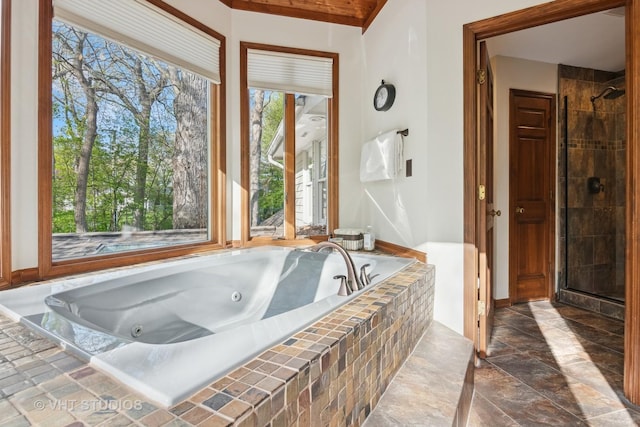 42W142 Ravine Dr, Saint Charles, IL 60175 - full bath with a shower stall and a tub with jets