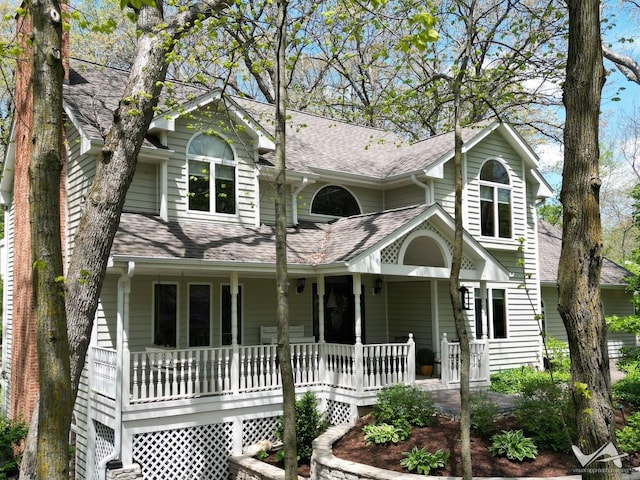 42W142 Ravine Dr, Saint Charles, IL 60175 - view of front of house with a porch and roof with shingles