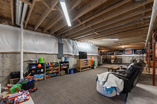 840 Coventry Cir N, Sycamore, IL 60178 - unfinished basement with electric panel
