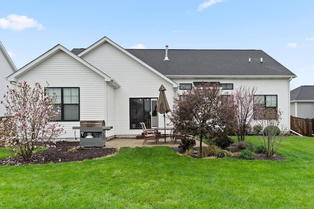 840 Coventry Cir N, Sycamore, IL 60178 - rear view of property with a lawn, a patio, and fence