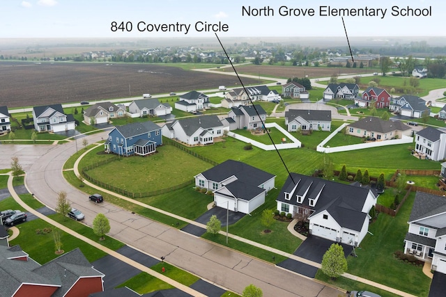 840 Coventry Cir N, Sycamore, IL 60178 - drone / aerial view with a residential view