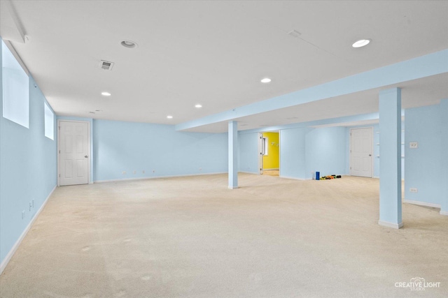 4012 Heron Ct, Naperville, IL 60564 - finished basement featuring carpet and recessed lighting