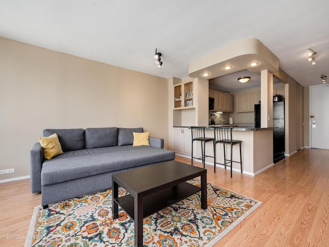 405 N Wabash Ave Unit 2315, Chicago, IL 60611 - living room with baseboards and light wood-style flooring