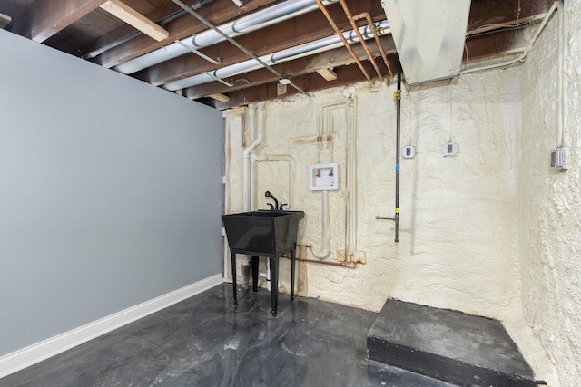 16910 Lincoln St, Hazel Crest, IL 60429 - unfinished basement with baseboards