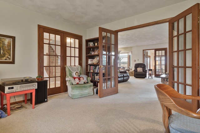 17 Thistle Trl, Caledonia, IL 61011 - living area with french doors and carpet
