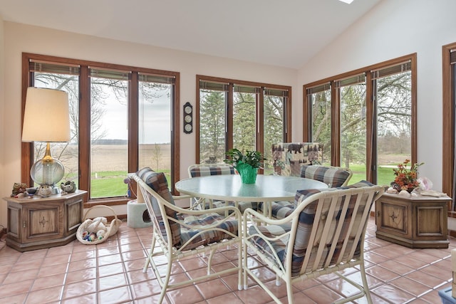 17 Thistle Trl, Caledonia, IL 61011 - dining space with vaulted ceiling and light tile patterned floors