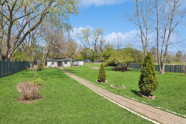 view of yard with fence private yard