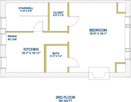 3912 S Prairie Ave, Chicago, IL 60653 - view of room layout