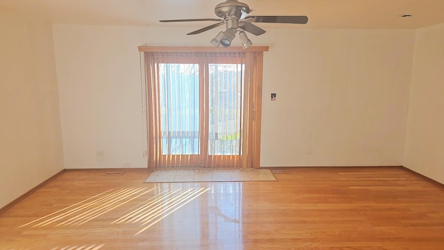 4951 Crest Ct, Country Club Hills, IL 60478 - empty room featuring ceiling fan and wood finished floors