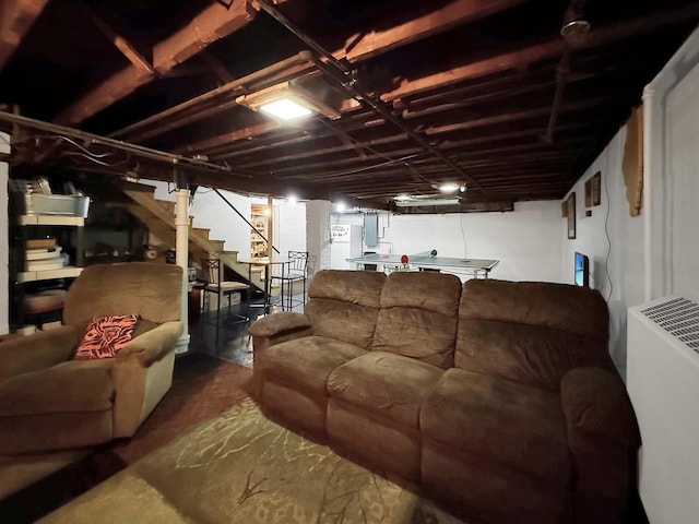 1402 W Lincoln Blvd, Freeport, IL 61032 - unfinished below grade area featuring stairs