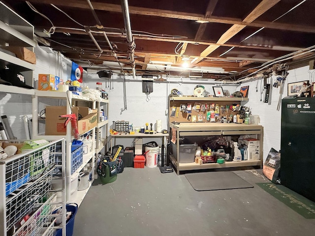 1402 W Lincoln Blvd, Freeport, IL 61032 - unfinished below grade area with a workshop area