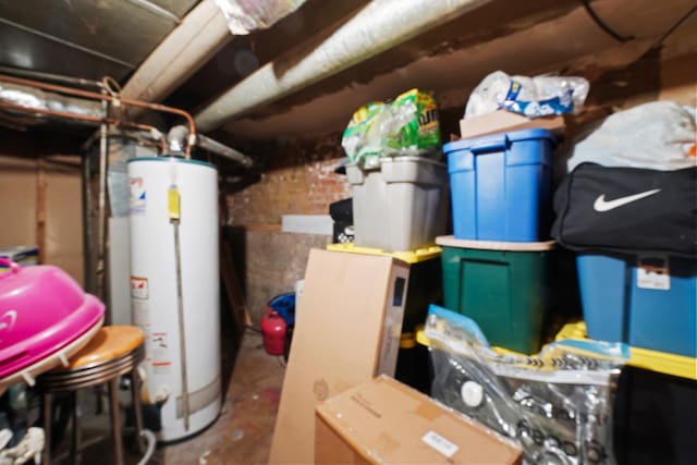 interior space featuring gas water heater