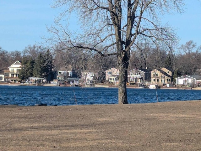 property view of water featuring a residential view