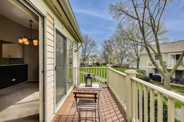 1608 Pennsbury Ct Unit A2, Wheeling, IL 60090 - balcony featuring a residential view