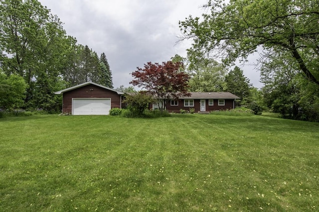 301 Garnett Ave, Winthrop Harbor, IL 60096 - view of front of property with a garage and a front yard