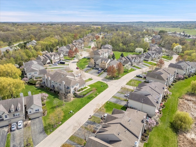 drone / aerial view featuring a residential view