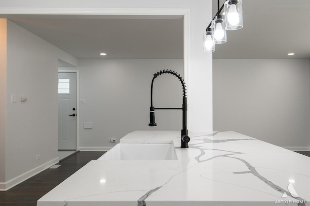 251 N Pleasant Dr, Glenwood, IL 60425 - full bath featuring tile walls, a marble finish shower, and vanity