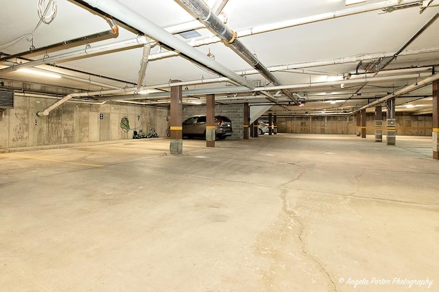 view of parking deck