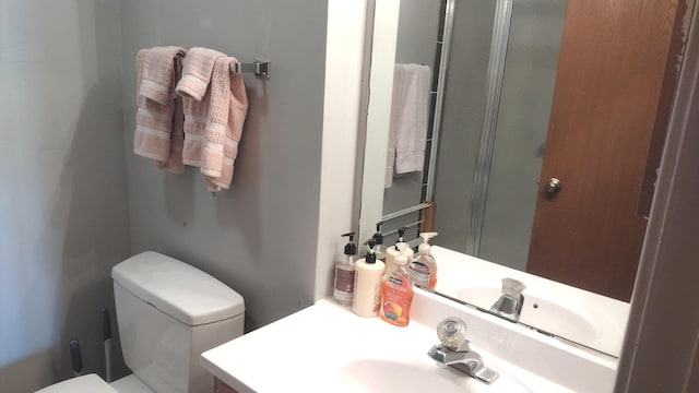 bathroom featuring a shower stall
