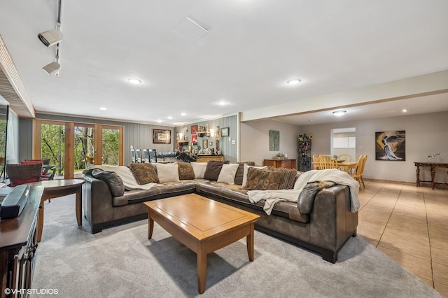 184A River Rd, Lake Barrington, IL 60010 - living room featuring recessed lighting and light tile patterned floors