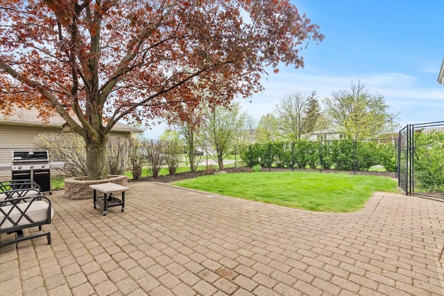 view of patio with fence