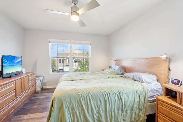 1046 Piccolo Ln, Volo, IL 60073 - bedroom featuring dark wood finished floors, baseboards, and a ceiling fan