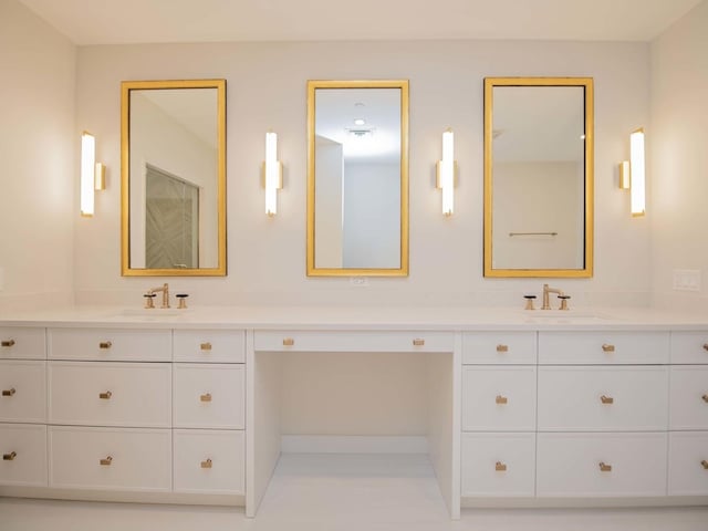 132 E Delaware Pl Unit 6205-07, Chicago, IL 60611 - full bathroom with a sink, double vanity, and visible vents