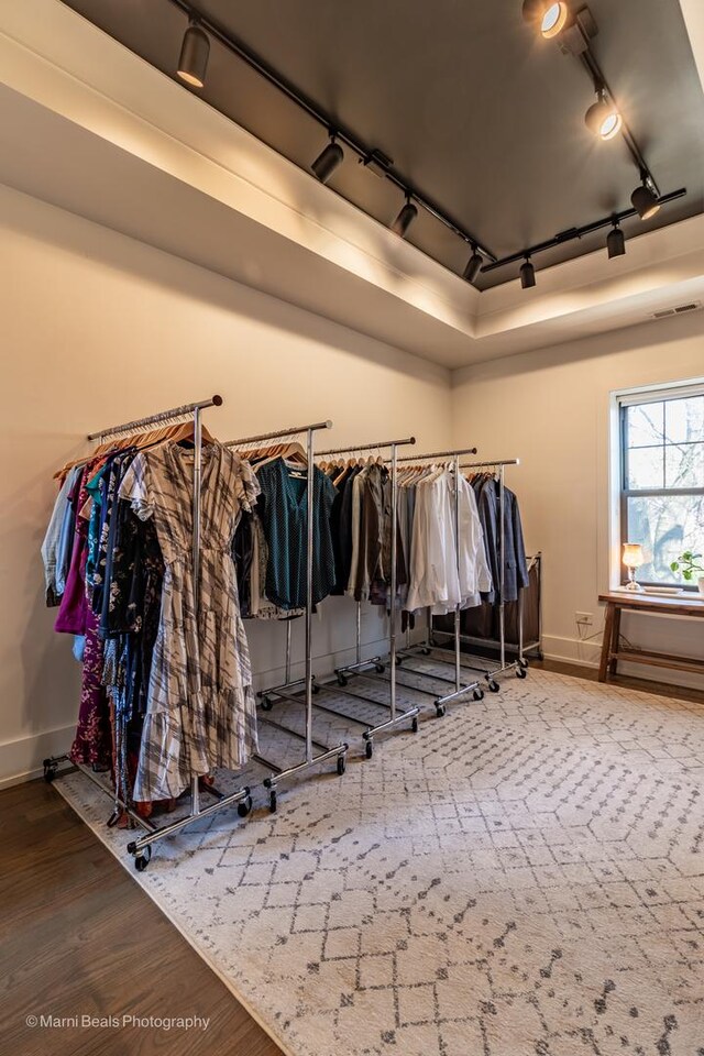 6907 S Constance Ave, Chicago, IL 60649 - walk in closet with visible vents and wood finished floors