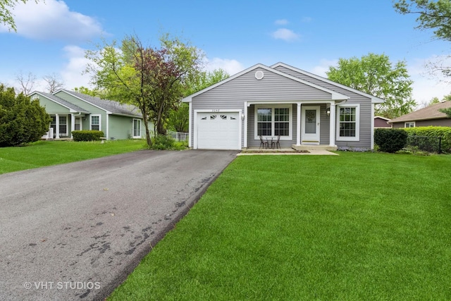 2048 Navarone Dr, Naperville, IL 60565 - single story home with a front yard, a garage, fence, and driveway