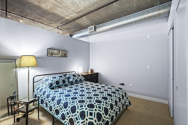 view of carpeted bedroom