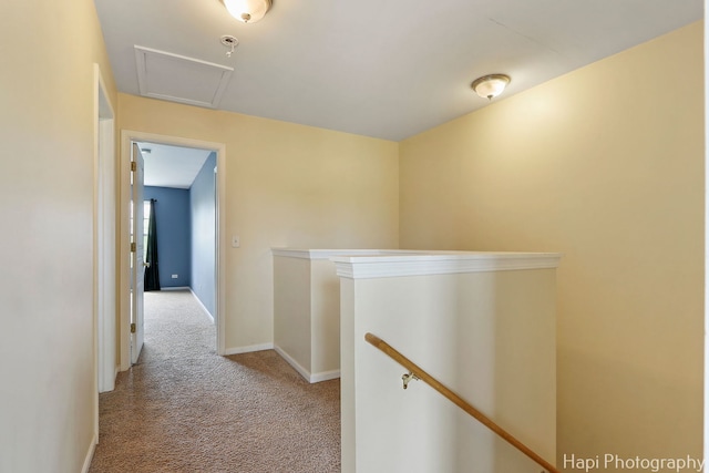 2815 Kendall Xing, Johnsburg, IL 60051 - corridor with carpet floors, baseboards, and an upstairs landing