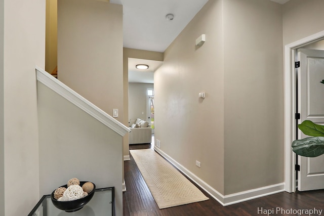 2815 Kendall Xing, Johnsburg, IL 60051 - hall with baseboards and wood finished floors