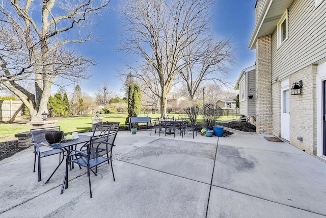 view of patio / terrace featuring outdoor dining space