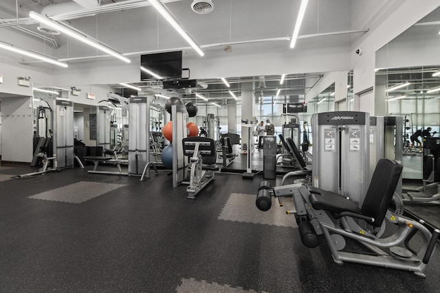 655 W Irving Park Rd Unit 4417, Chicago, IL 60613 - gym with visible vents