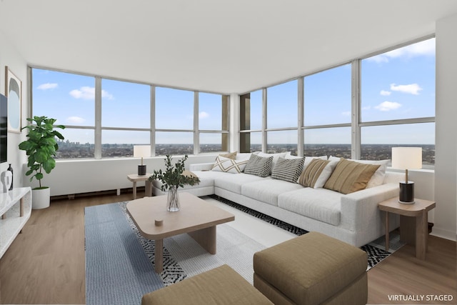 655 W Irving Park Rd Unit 4417, Chicago, IL 60613 - living room with wood finished floors