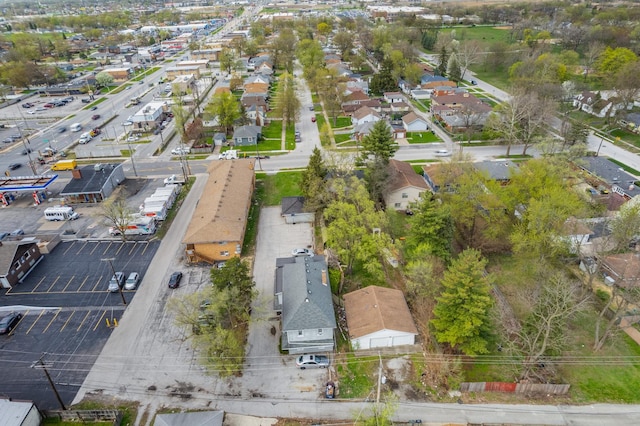 bird's eye view with a residential view