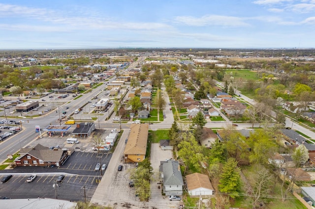 drone / aerial view with a residential view