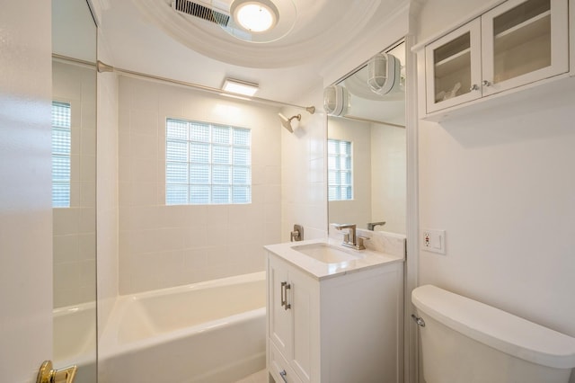 1578 Mccraren Rd, Highland Park, IL 60035 - bathroom with toilet, shower / bathtub combination, and vanity