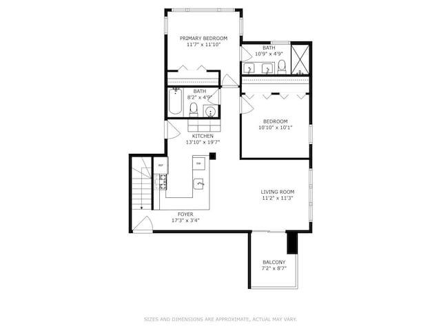 3549 W Belle Plaine Ave Unit 1W, Chicago, IL 60618 - view of layout