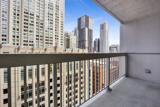 balcony with a view of skyline