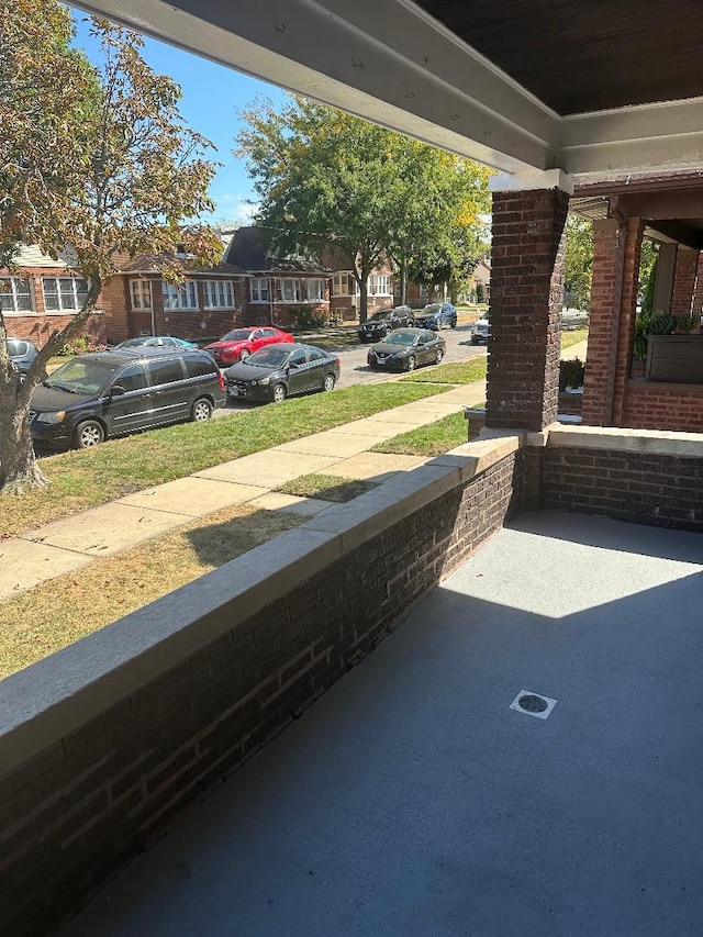 view of patio / terrace featuring a residential view