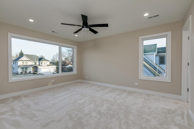 616 Glendale Rd, Glenview, IL 60025 - spare room featuring visible vents, carpet flooring, and baseboards