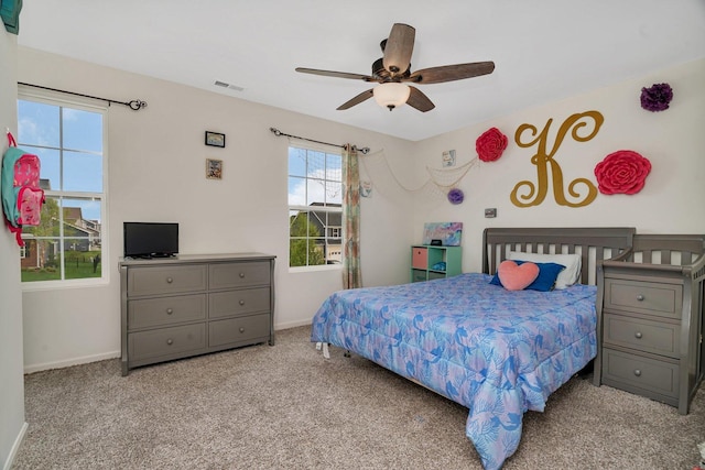 1825 Spencer Way, Shorewood, IL 60404 - bedroom with baseboards, visible vents, and carpet floors
