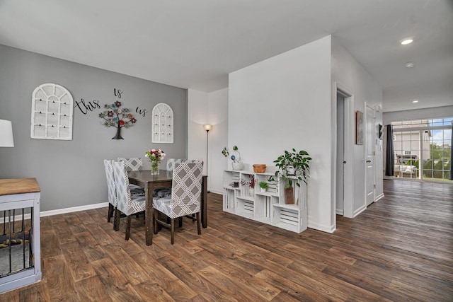 1825 Spencer Way, Shorewood, IL 60404 - dining area with baseboards, recessed lighting, and wood finished floors