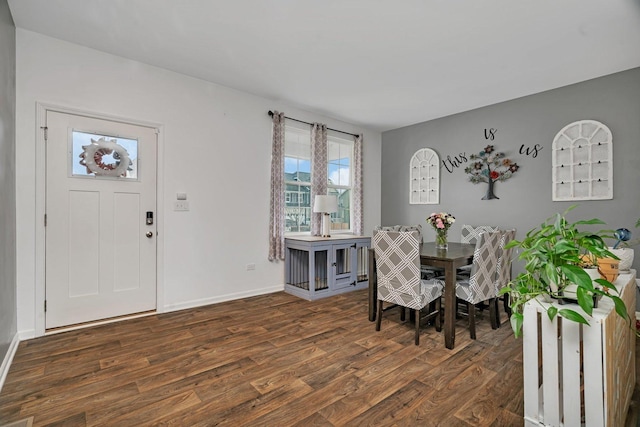 1825 Spencer Way, Shorewood, IL 60404 - dining space with dark wood-style flooring and baseboards